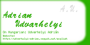 adrian udvarhelyi business card