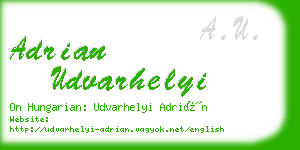 adrian udvarhelyi business card